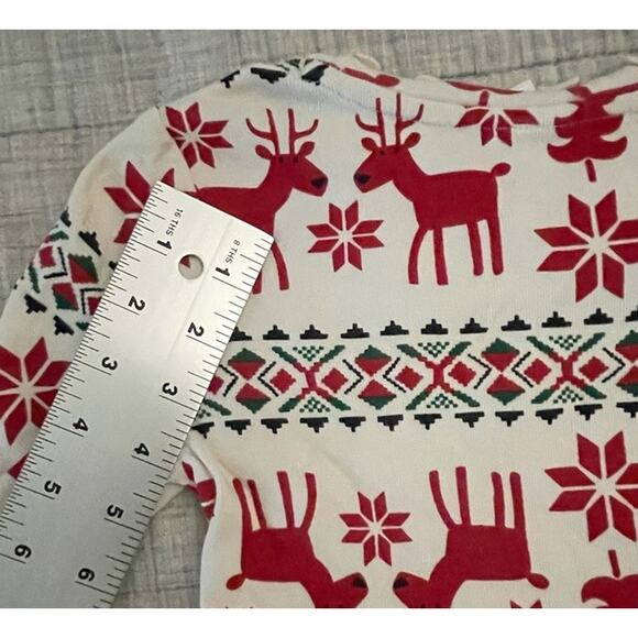 Hanna Andersson Holiday Dress - Girls Sz 130 (US 8) - Red Reindeer Print - EUC - Picture 3 of 4